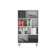 Bookcase 40.6" H, 6 shelves, 4 legs, White