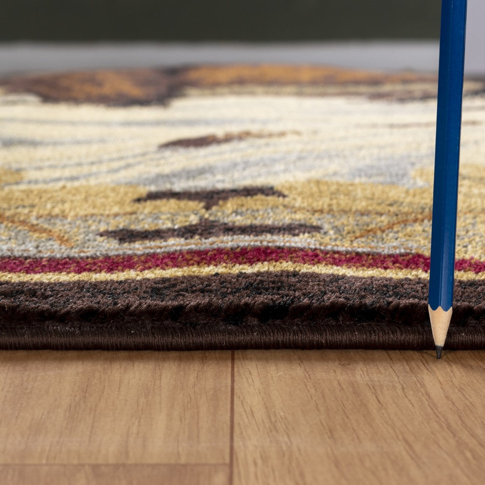 Nature's Nest GC_CBL3008 Multi 7 ft. 10 in. x 10 ft. 3 in. Lodge Area Rug