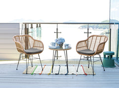 3-Piece Conversation Set in Tan and Gray