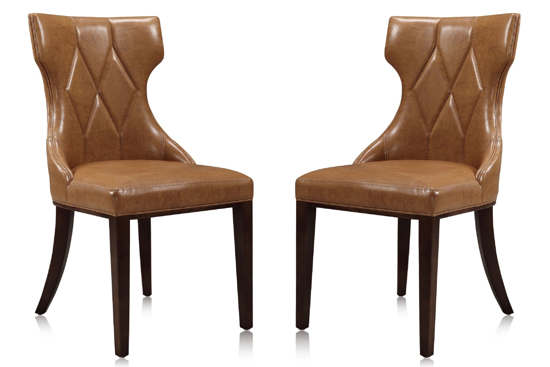 Dining Chair - Set of 2 in Saddle Brown