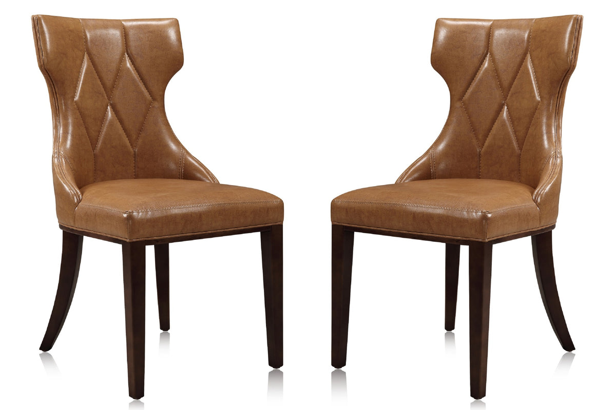 Dining Chair - Set of 2 in Saddle Brown