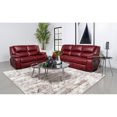 Elodie Red 2-Piece Reclining Sofa Set
