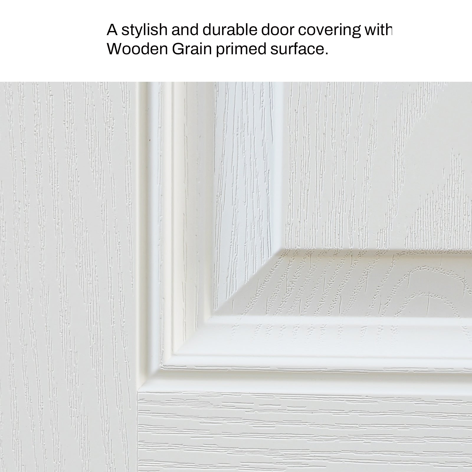36 x 80 Fiberglass Entry Door with Brickmould, 4-9/16 in. Vinyl Frame,9 Lite Low-E Glass - Primed Front Door for Home's Front Entrance, Left Hand Inswing, White Oak Wooden Grain Knock-Down Door