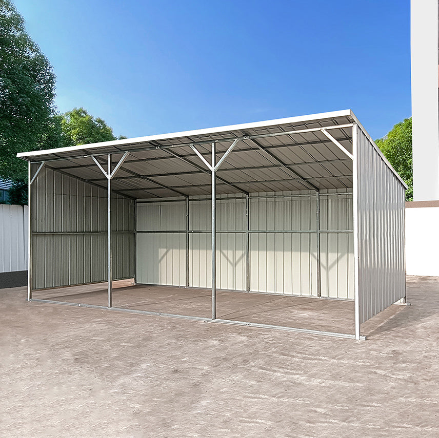 25FT x 12FT Metal Farm  Shed -Heavy-Duty Steel Shelter for Driveway & Equipment Storage Shed