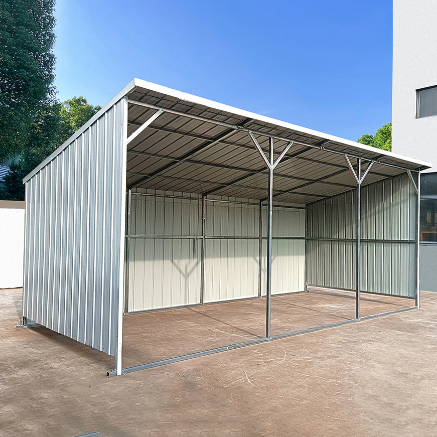 25FT x 12FT Metal Farm  Shed -Heavy-Duty Steel Shelter for Driveway & Equipment Storage Shed