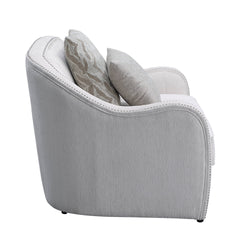 Mahler Beige Linen Loveseat W/4 Pillows