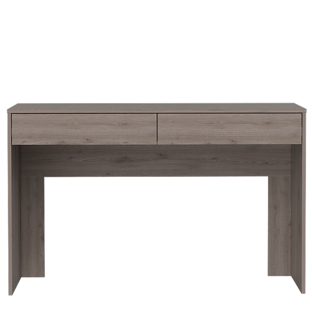 Computer Desk with Two Drawers Writing , Light Gray