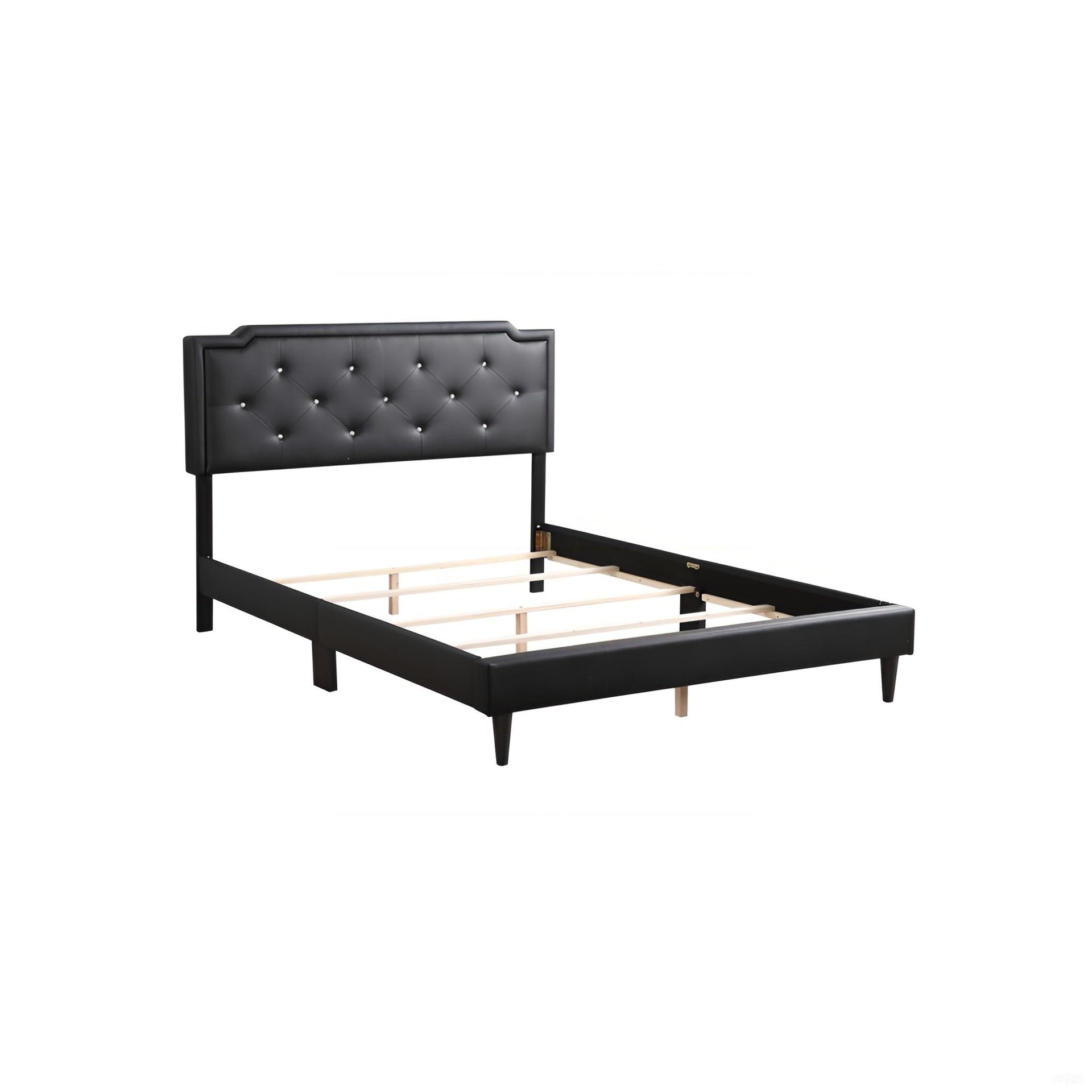 Elegant Black Queen Bed For Modern Bedrooms