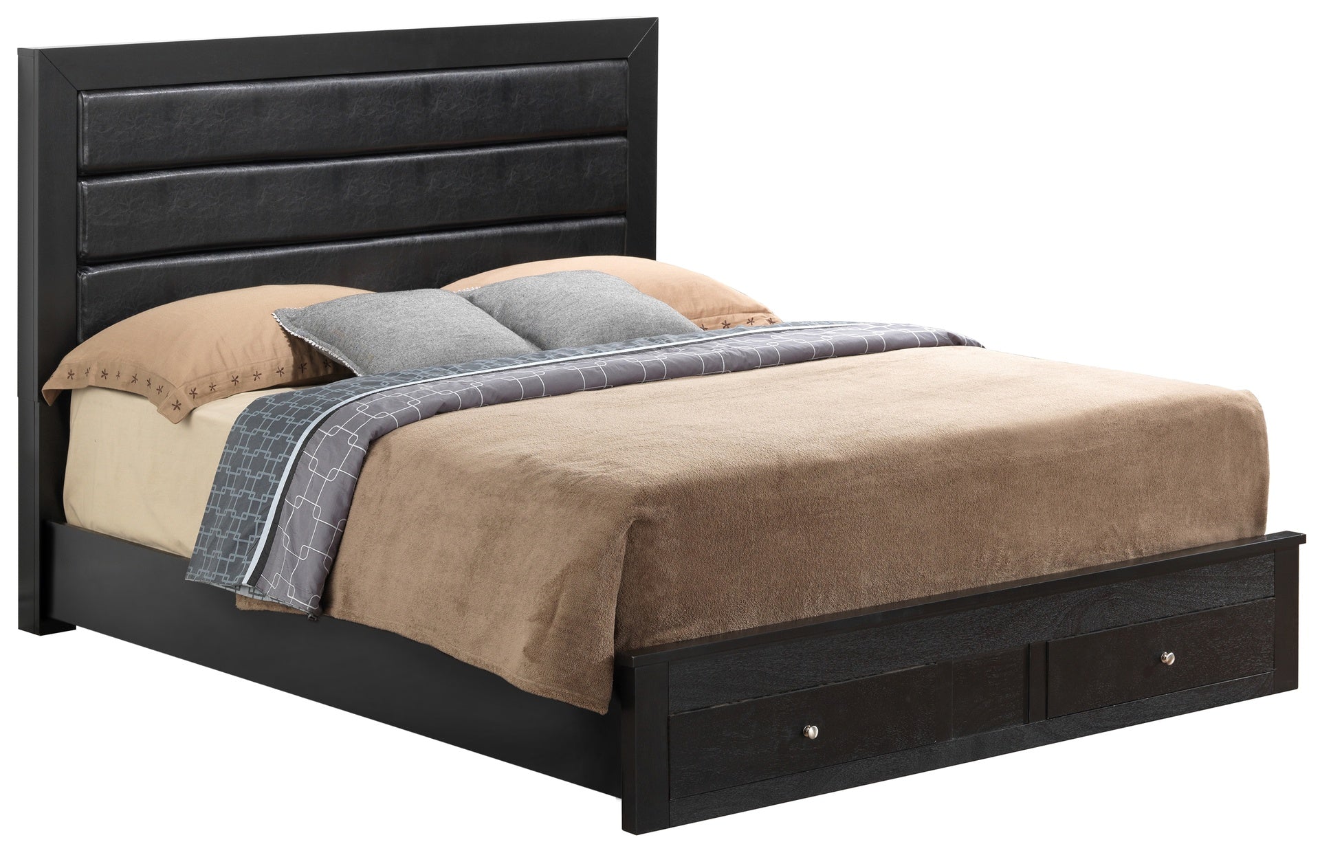 Elegant Black King Storage Bed With Style