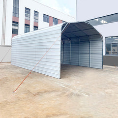 20FT x 30FT Metal Garage – Heavy-Duty Steel Carport with 13FT Peak Roof - The customer must have unloading capabilities, such as a forklift or crane