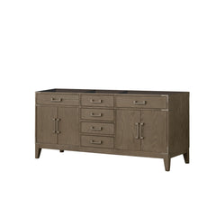 Grey Oak Double Bath Vanity 72 in. W x 22 in. D