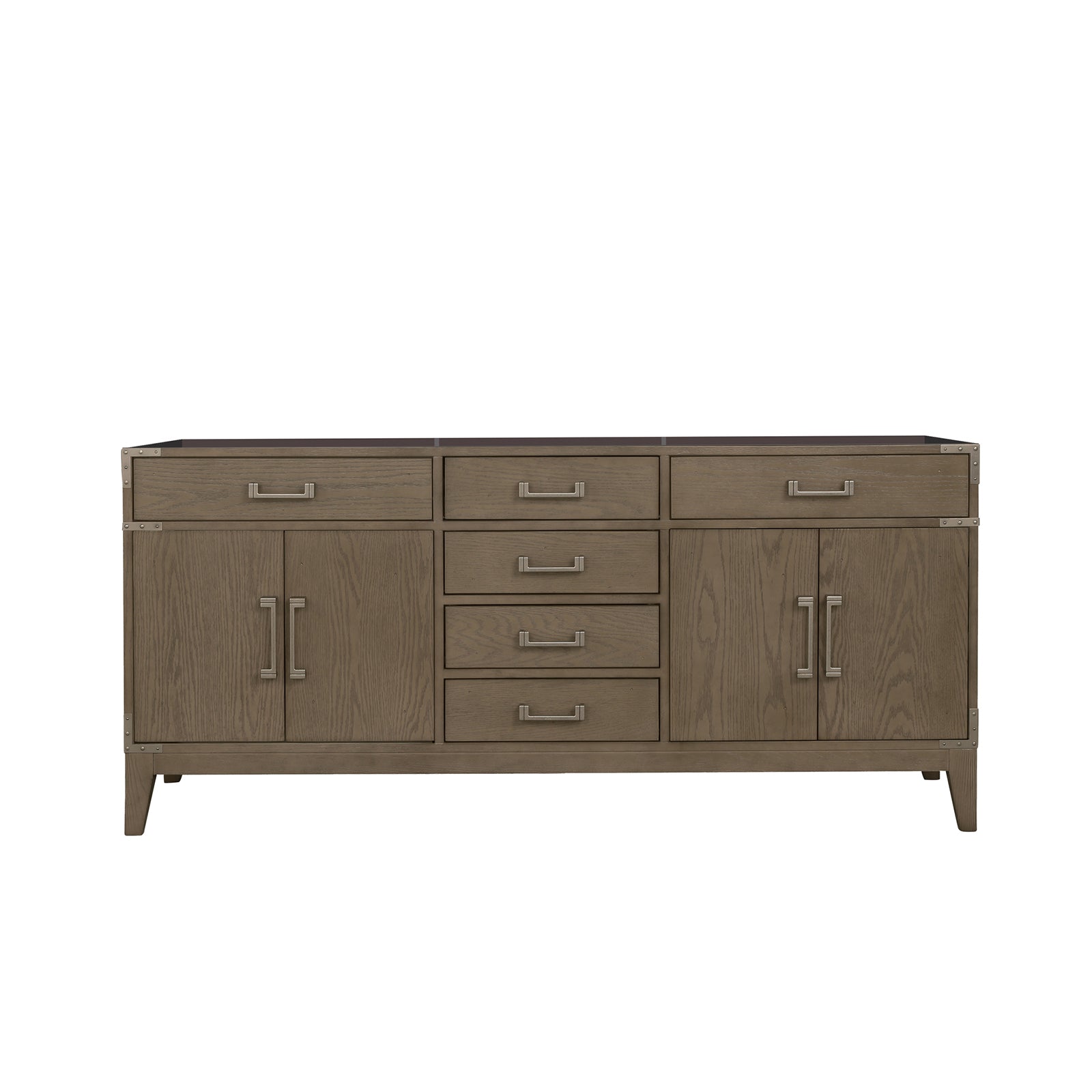 Grey Oak Double Bath Vanity 72 in. W x 22 in. D