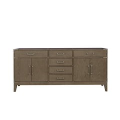 Grey Oak Double Bath Vanity 72 in. W x 22 in. D