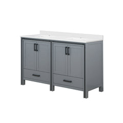 Dark Grey Double Bath Vanity 60 in. W x 22 in. D, with Cultured Marble Top