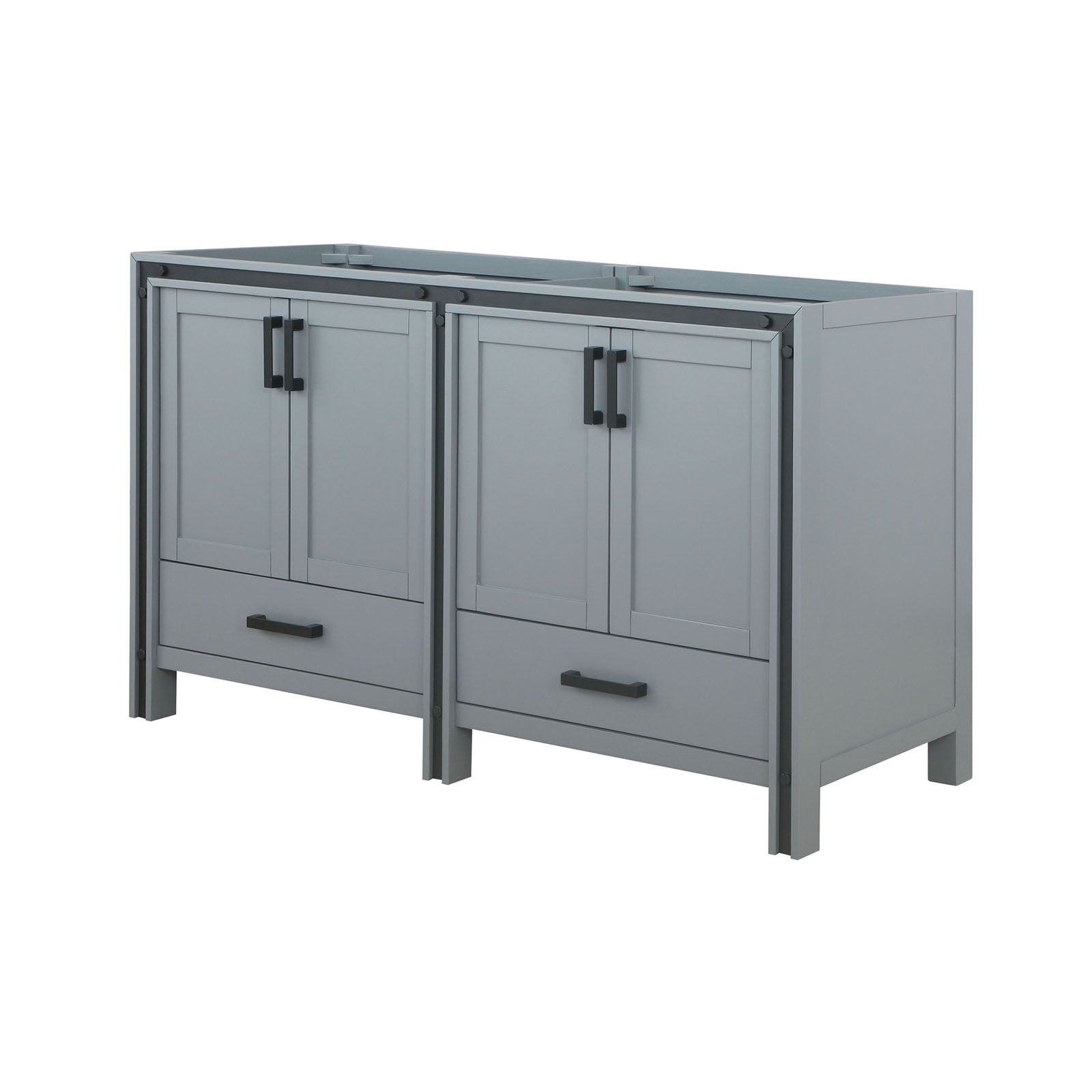 Dark Grey Double Bath Vanity 60 in. W x 22 in. D