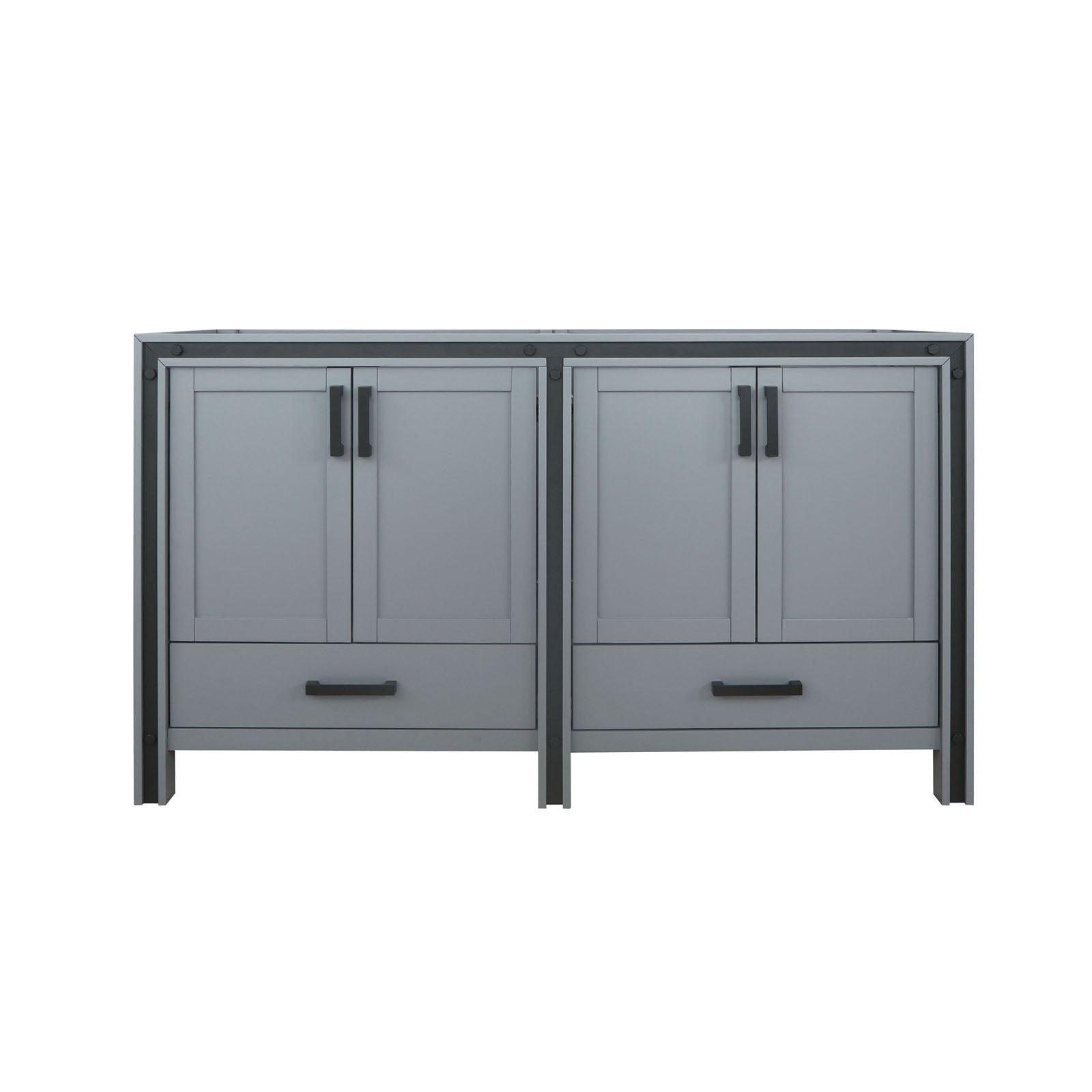 Dark Grey Double Bath Vanity 60 in. W x 22 in. D