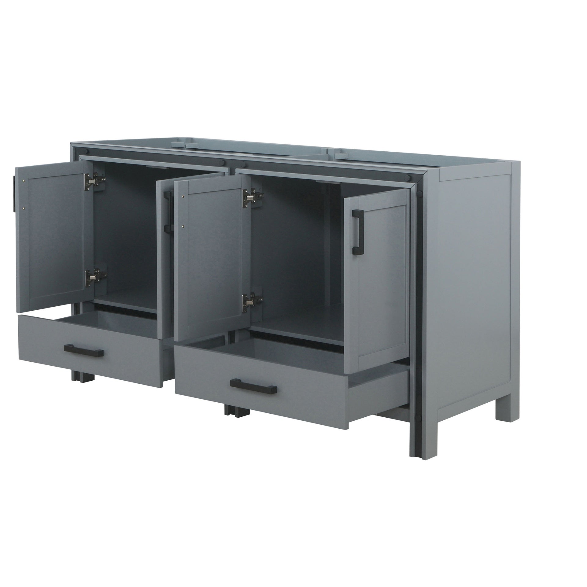 Dark Grey Double Bath Vanity 60 in. W x 22 in. D