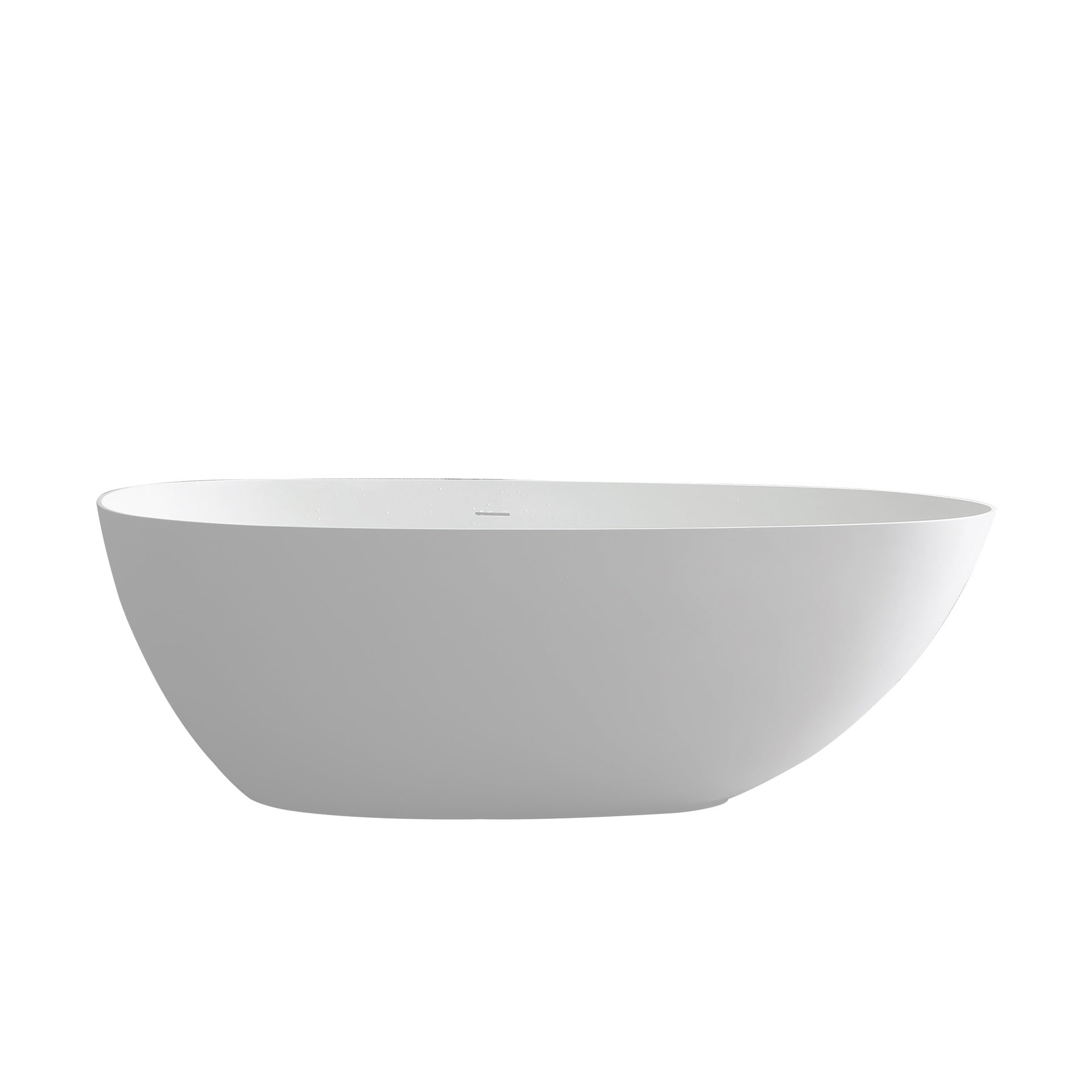 67" Premium Solid Surface Deep Soaking Bathtub