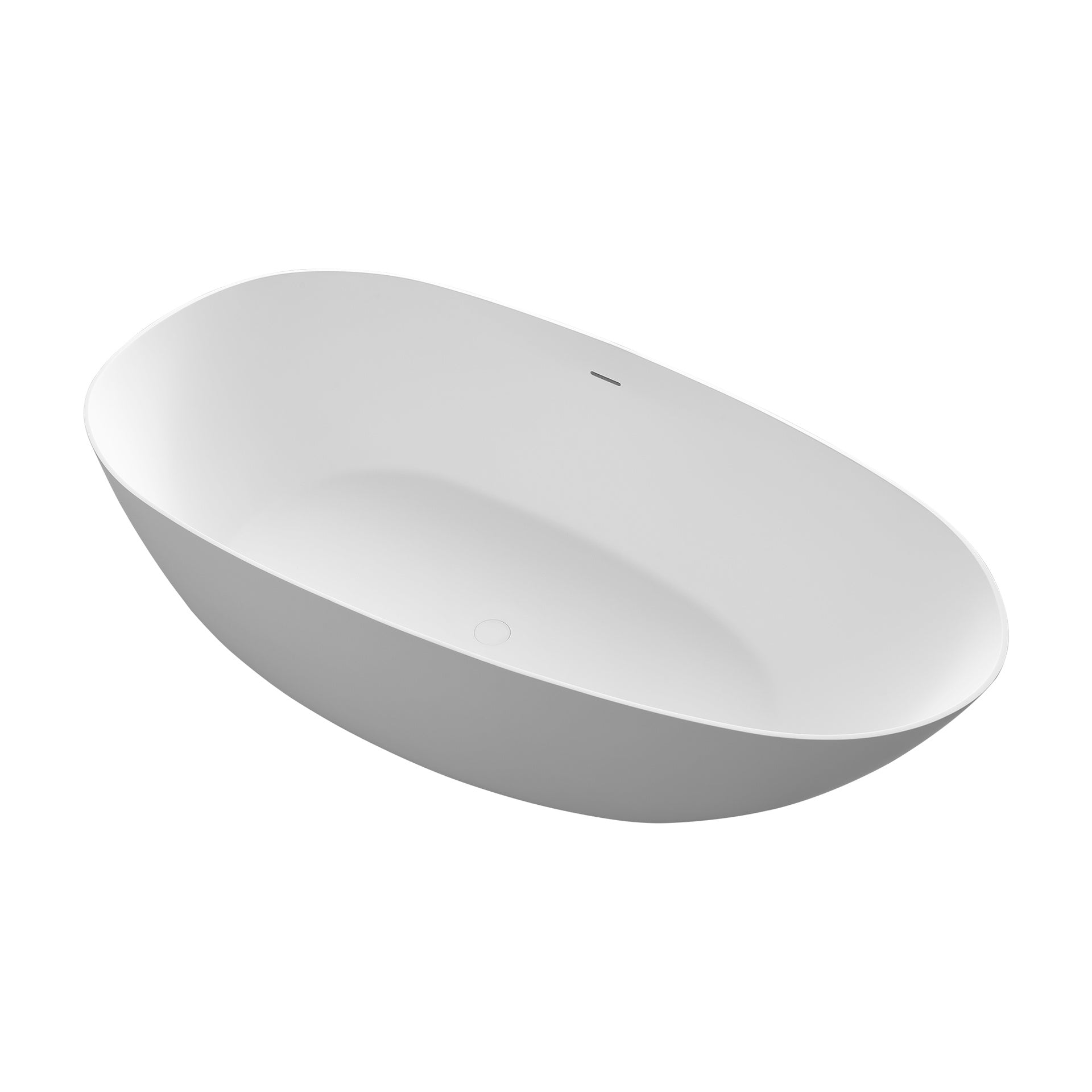 67" Premium Solid Surface Deep Soaking Bathtub