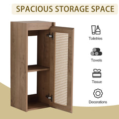 12" Bathroom Side Cabinet,Soft Close Doors,Float Mounting Design,(KD-Packing)