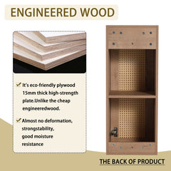 12" Bathroom Side Cabinet,Soft Close Doors,Float Mounting Design,(KD-Packing)