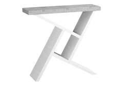Accent Table, Console, Entryway, Narrow, Sofa, Living Room, Bedroom, Grey And White Laminate, Contemporary, Modern