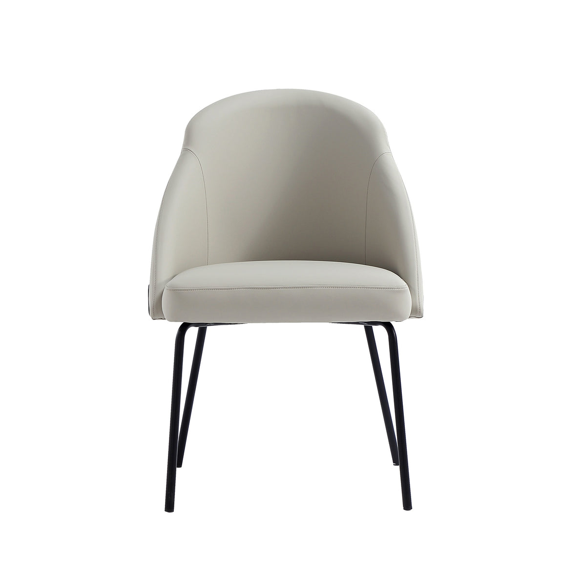 Dining Chair in Stone Gray and Black