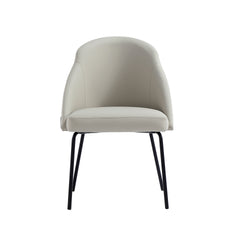 Dining Chair in Stone Gray and Black