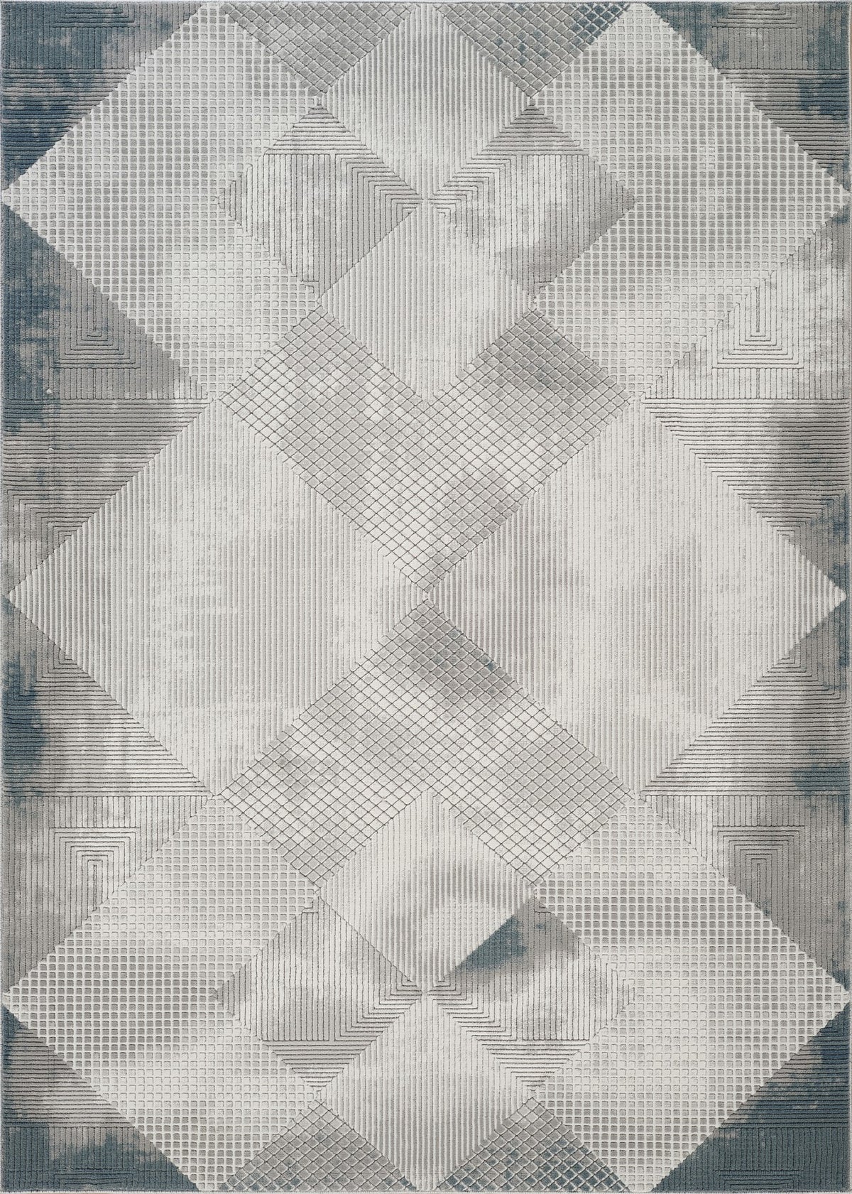 Geometrix GC_DIM1009 Gray 7 ft. 10 in. x 10 ft. 6 in. Area Rug
