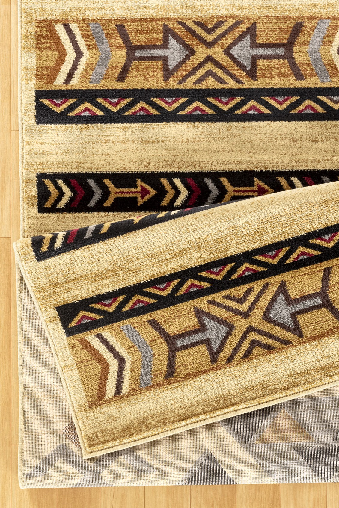 Tribes GC_YLS4006 Cream 2 ft. 7 in. x 7 ft. 3 in. Southwest Area Rug