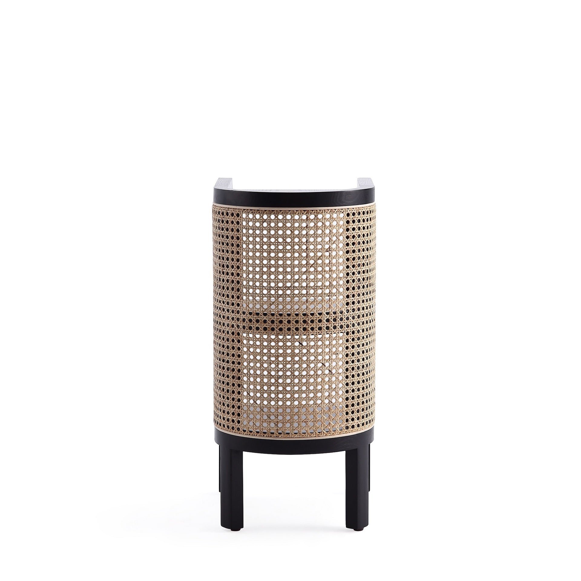 End Table in Black and Natural