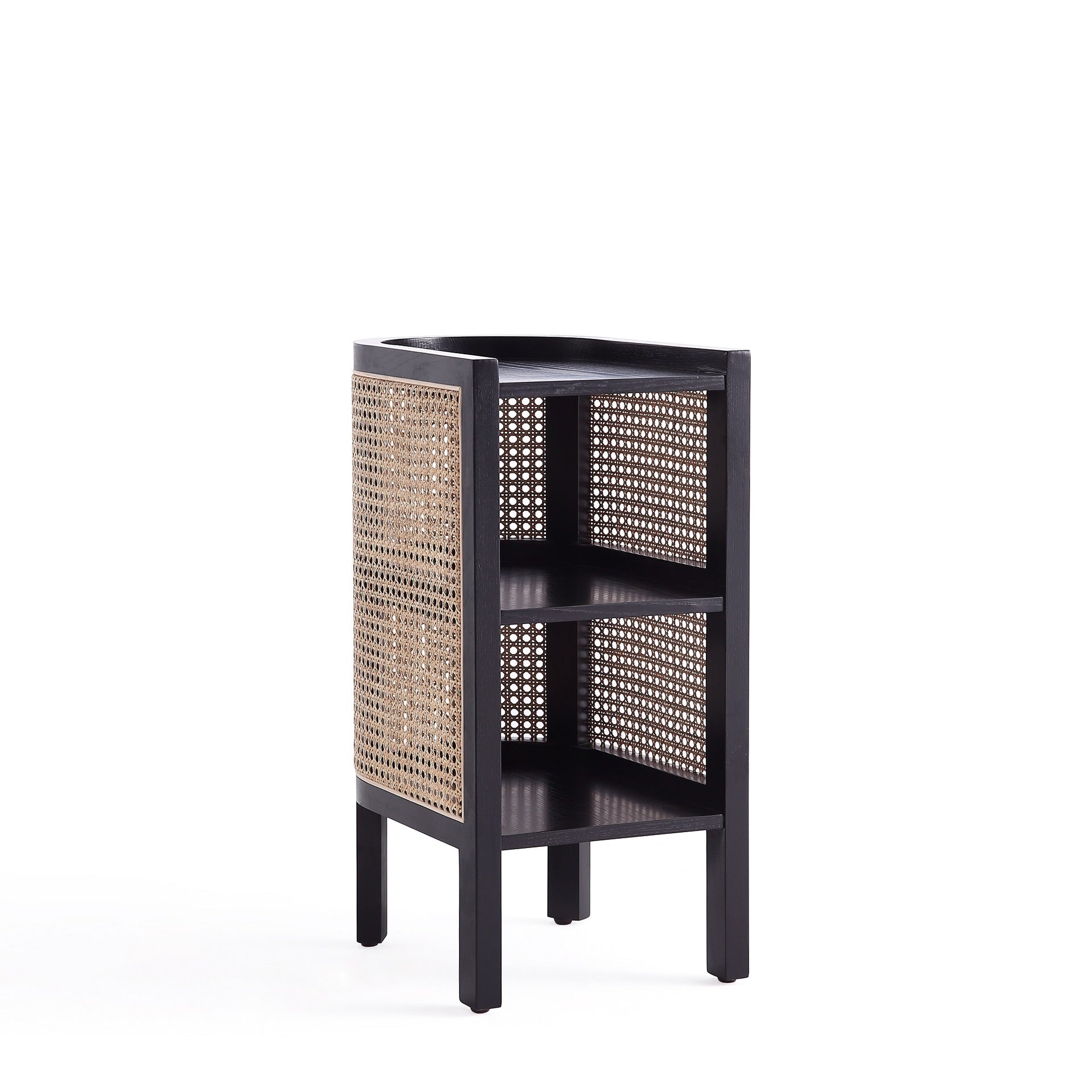 End Table in Black and Natural