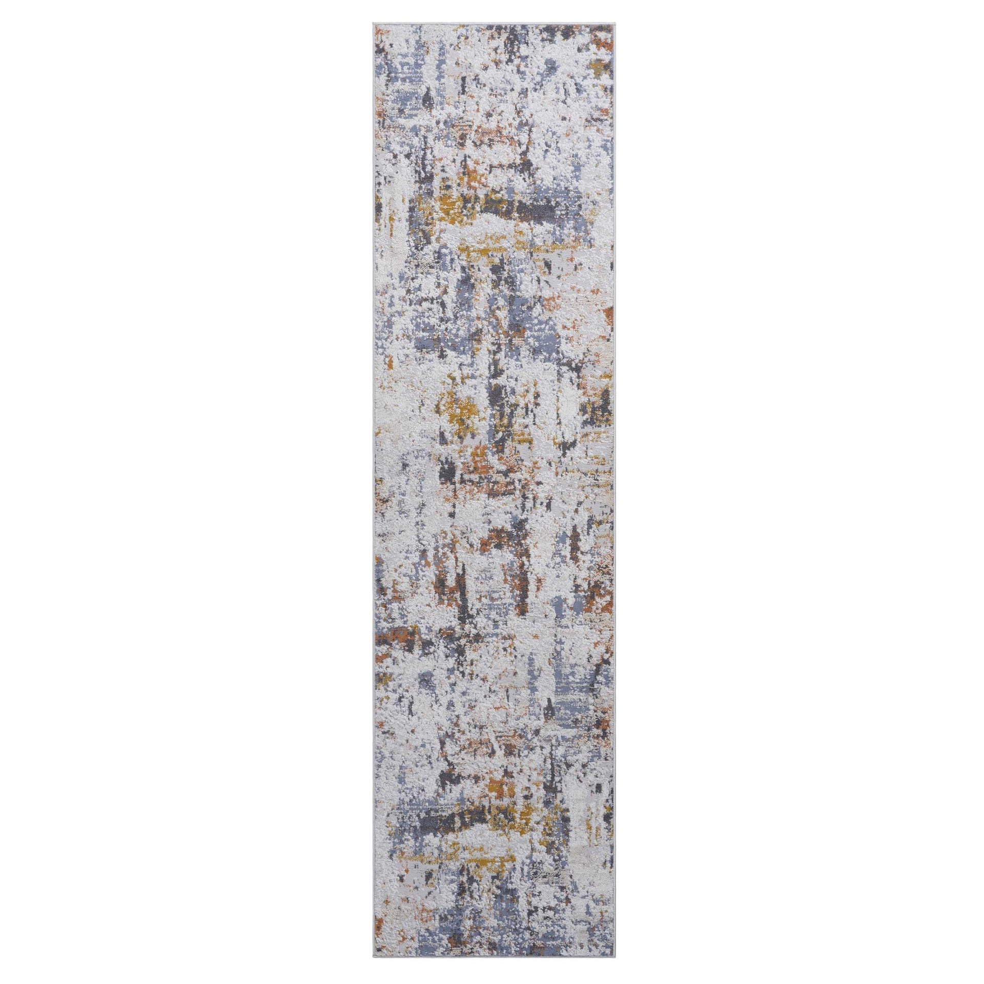 PAYAS Collection 2X8 Ivory / Blue / Abstract Runner Rug