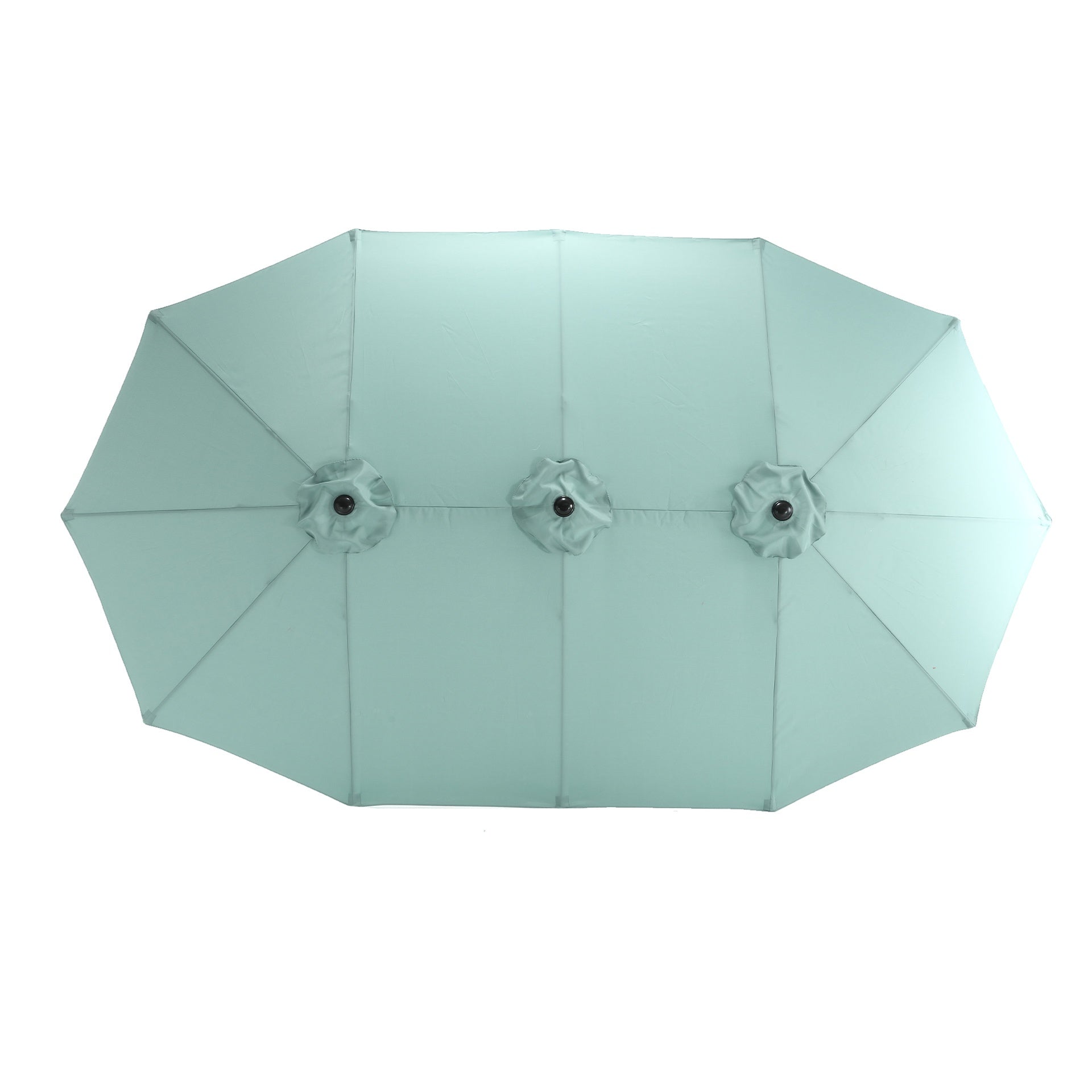 14.8 Ft Double Sided Outdoor Umbrella Rectangular Large with Crank ( Light green )(No Base)