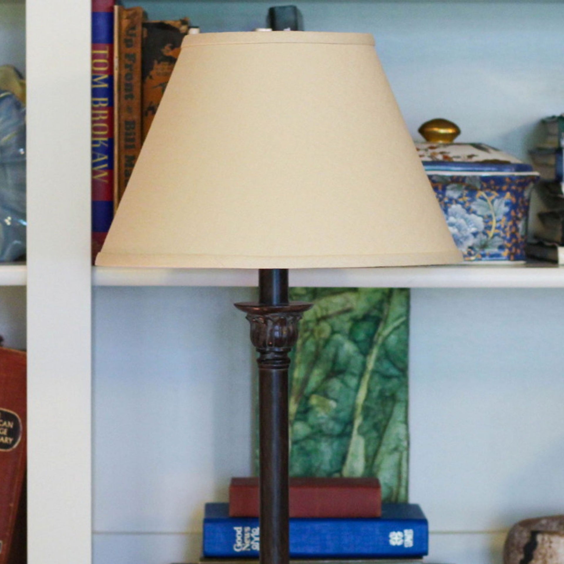 Slant Empire Hardback Lampshade with Washer Fitter, Beige