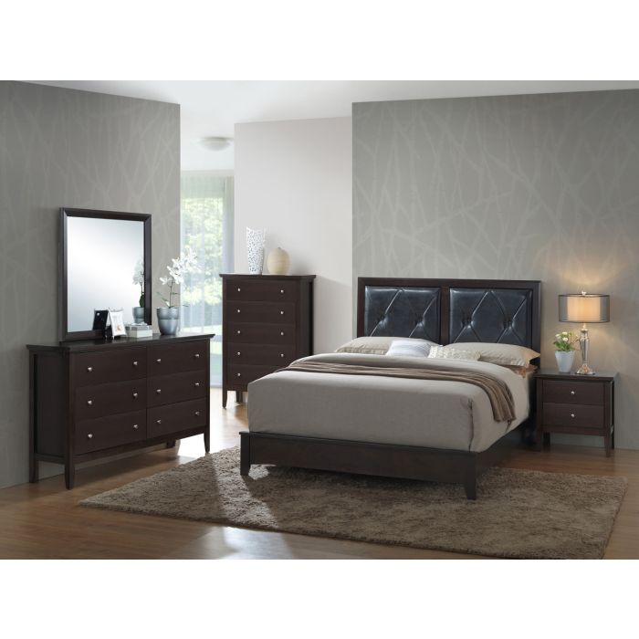 Elegant Espresso Full Bed With Transitional Style