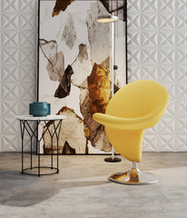 Swivel Lounge Chair in Yellow