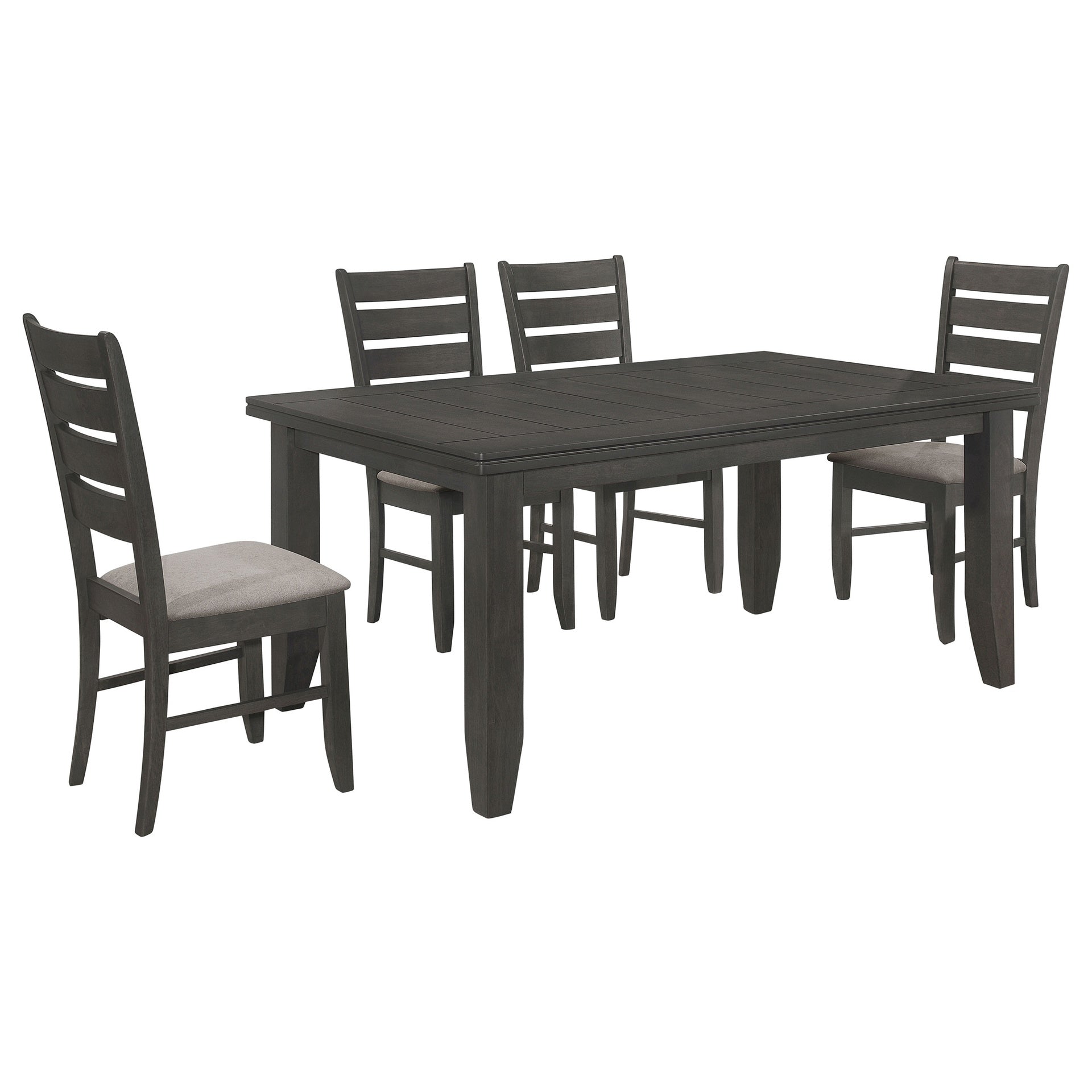Dexter Grey and Dark Grey 5-piece Rectangular Dining Set