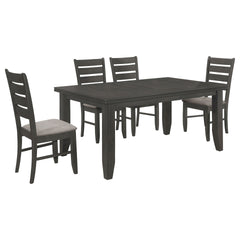 Dexter Grey and Dark Grey 5-piece Rectangular Dining Set