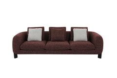 Mardi Maroon Tweed Sofa w/3 Pillows