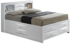 Contemporary Full Storage Bed In White