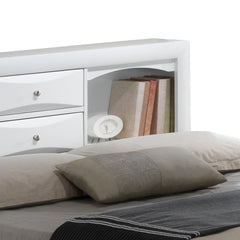 Contemporary Full Storage Bed In White