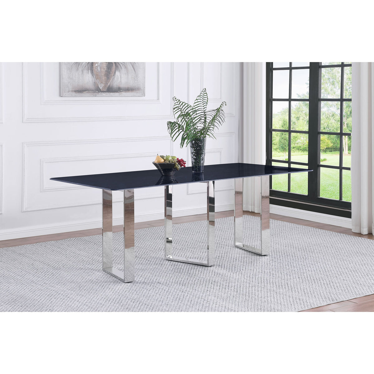 Forster Grey Rectangular Sintered Stone Dining Table