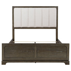 Harbington Dark Cocoa Upholstered Queen Panel Bed