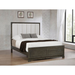 Harbington Dark Cocoa Upholstered Queen Panel Bed