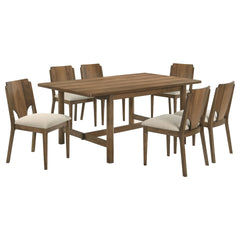 Graham Walnut 7-piece Rectangular Dining Table Set