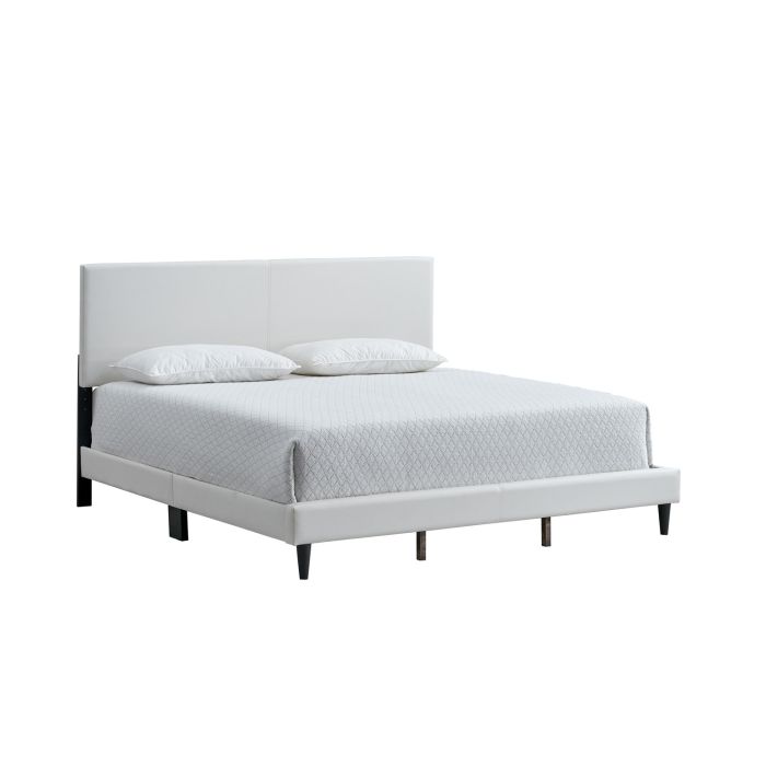 Baron G00709-QB-UP Queen Bed ( Mattress Not Included), White