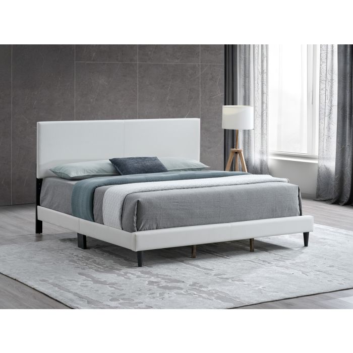 Baron G00709-QB-UP Queen Bed ( Mattress Not Included), White