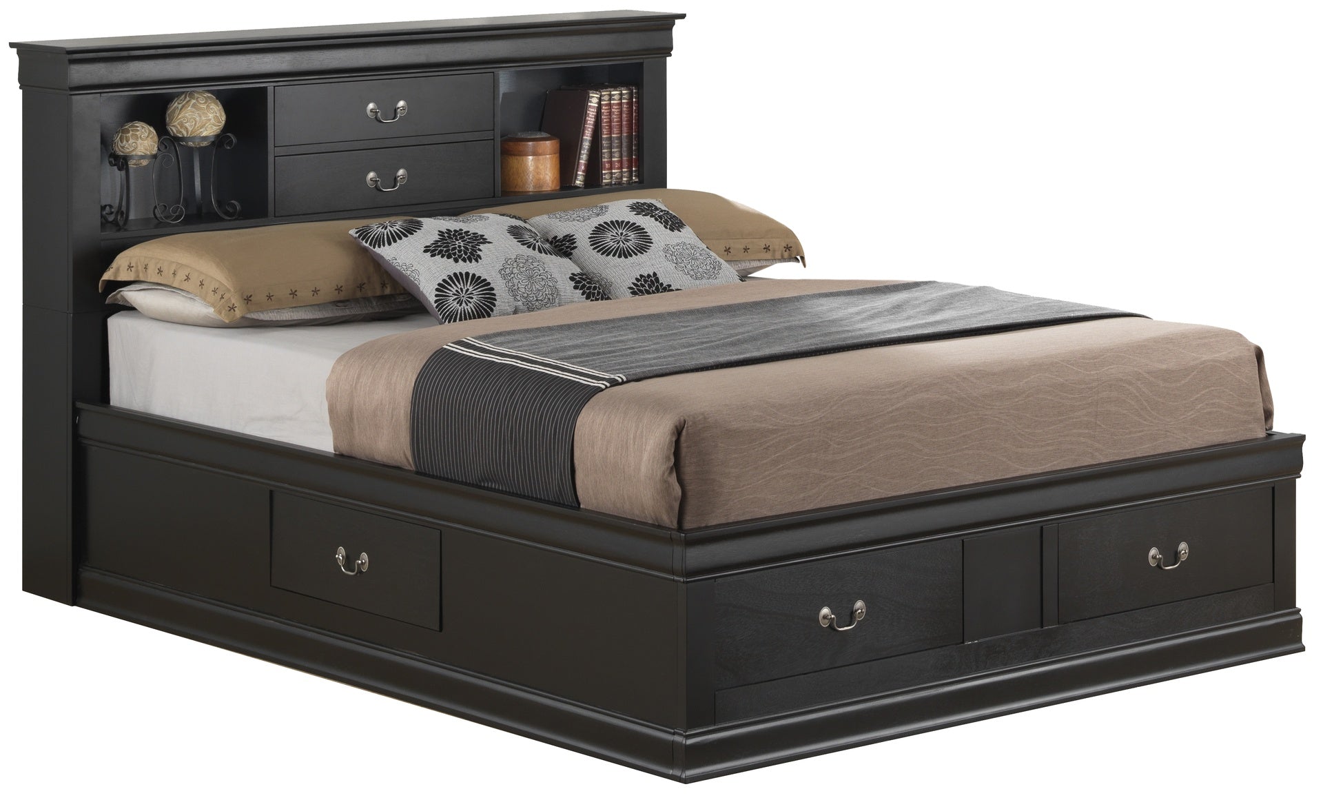 Elegant Full Storage Bed With Classic Charm