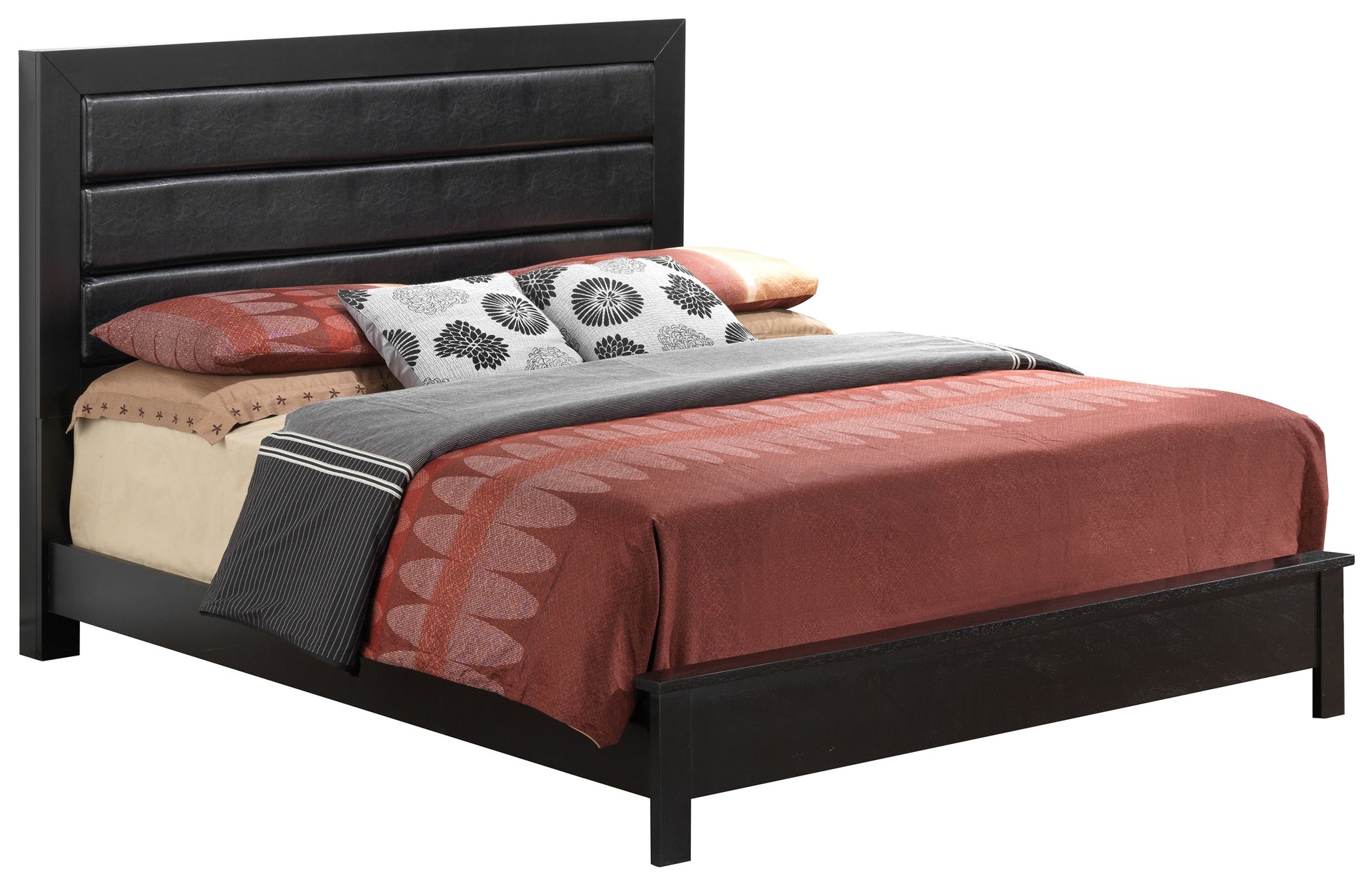 Transitional Black Full Bed With Storage